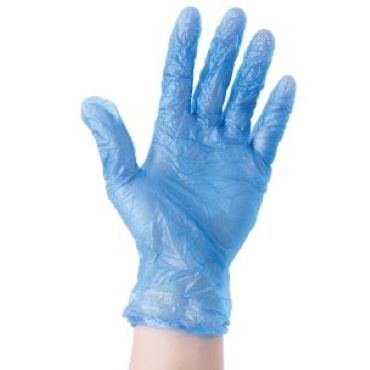 Disposable Blue Vinyl Gloves Large-1x10001